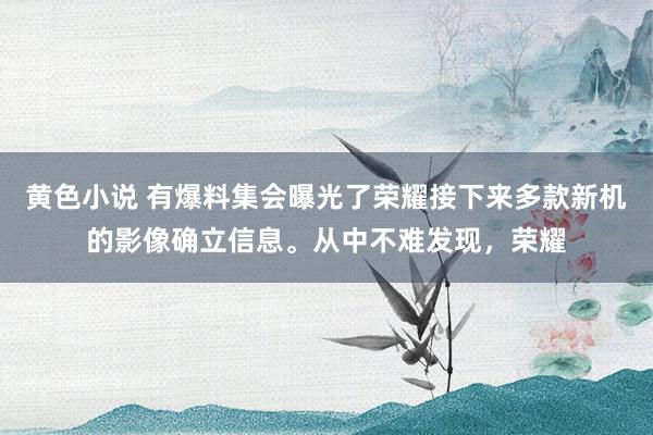 黄色小说 有爆料集会曝光了荣耀接下来多款新机的影像确立信息。从中不难发现，荣耀