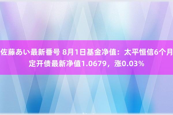 佐藤あい最新番号 8月1日基金净值：太平恒信6个月定开债最新净值1.0679，涨0.03%