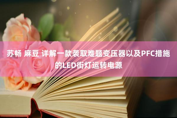 苏畅 麻豆 详解一款袭取难题变压器以及PFC措施的LED街灯运转电源