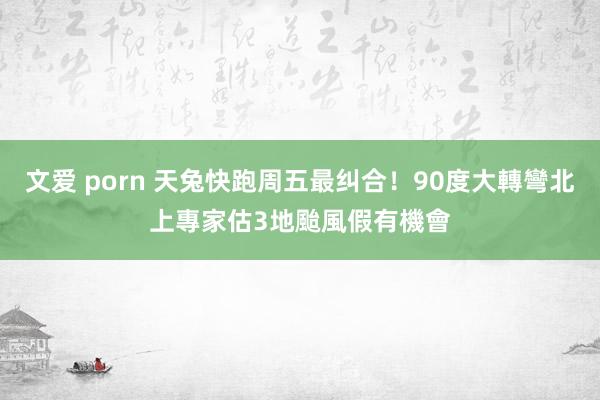 文爱 porn 天兔快跑周五最纠合！90度大轉彎北上　專家估3地颱風假有機會