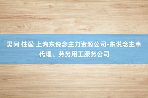男同 性愛 上海东说念主力资源公司-东说念主事代理、劳务用工服务公司