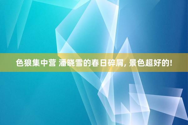 色狼集中营 潘晓雪的春日碎屑， 景色超好的!