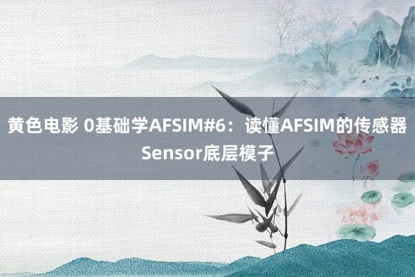 黄色电影 0基础学AFSIM#6：读懂AFSIM的传感器Sensor底层模子